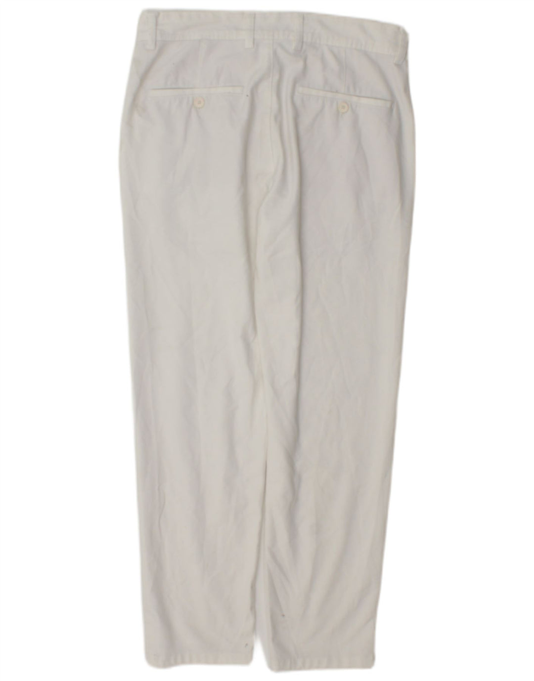 Zara Mens Slim Chino Pantalones EU 38 Small W30 L28 Poliéster Blanco