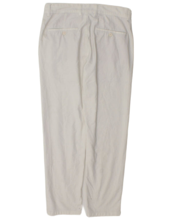 Zara Mens Slim Chino Trousers EU 38 Small W30 L28 White Polyester