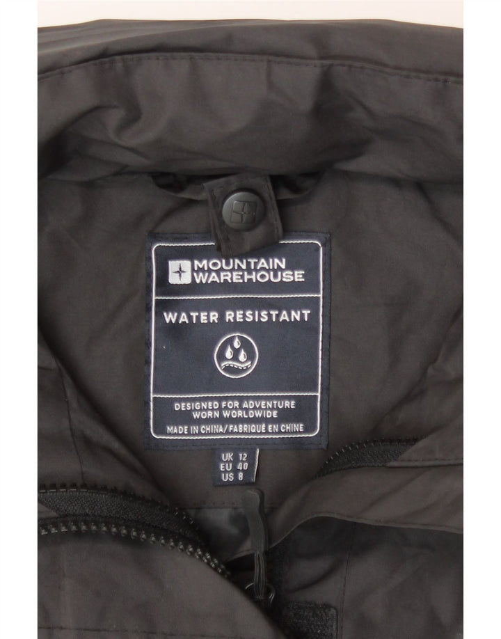 Chaqueta impermeable con capucha para mujer Mountain Warehouse UK 40 Mediana Poliamida negra