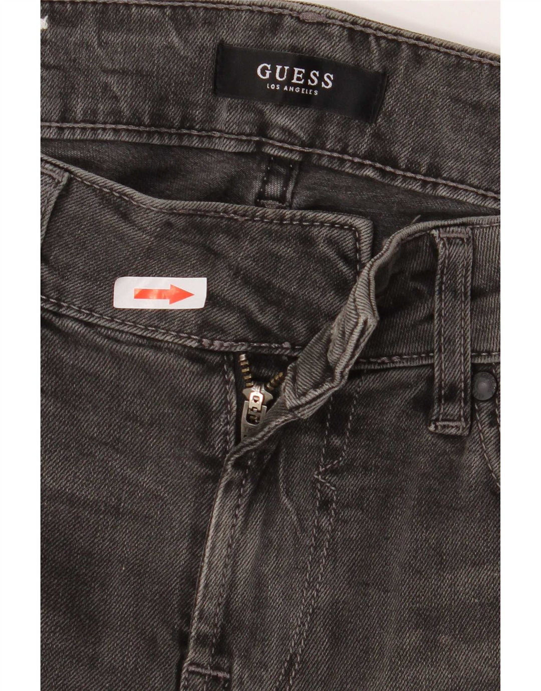 Guess Mens Angels Slim Jeans W30 L32 Algodón Gris