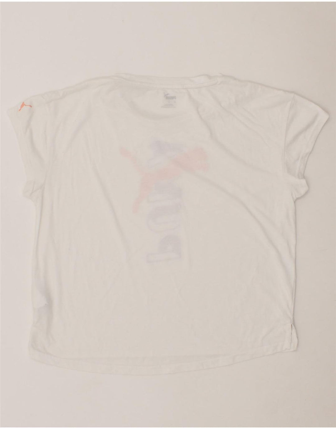 PUMA Womens Graphic T-Shirt Top UK 14 Medium White Vintage Puma and Second-Hand Puma from Messina Hembry 