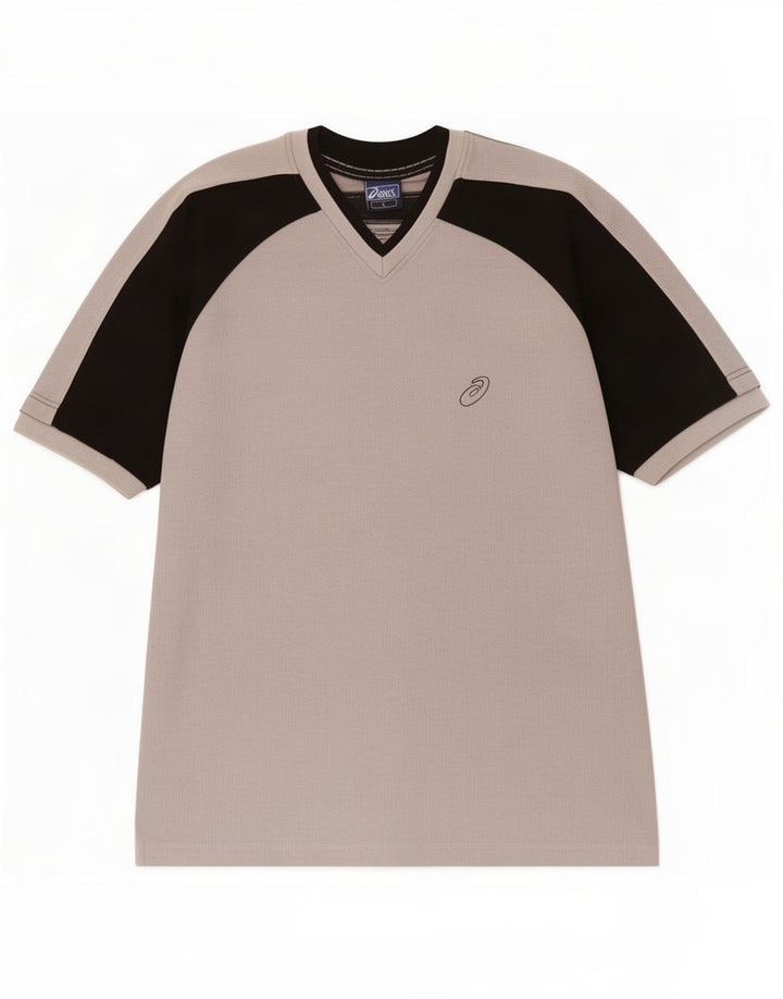 Asics - Camiseta para hombre, talla grande, color gris, algodón