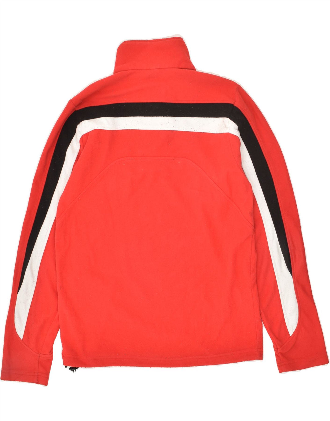 COLMAR Mens Zip Neck Fleece Jumper Small Red Colourblock Polyester | Vintage Colmar | Thrift | Second-Hand Colmar | Used Clothing | Messina Hembry 