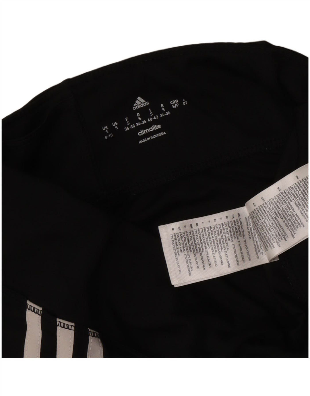 Adidas Leggings Climalite para mujer Reino Unido 8/10 Pequeño Negro Poliéster