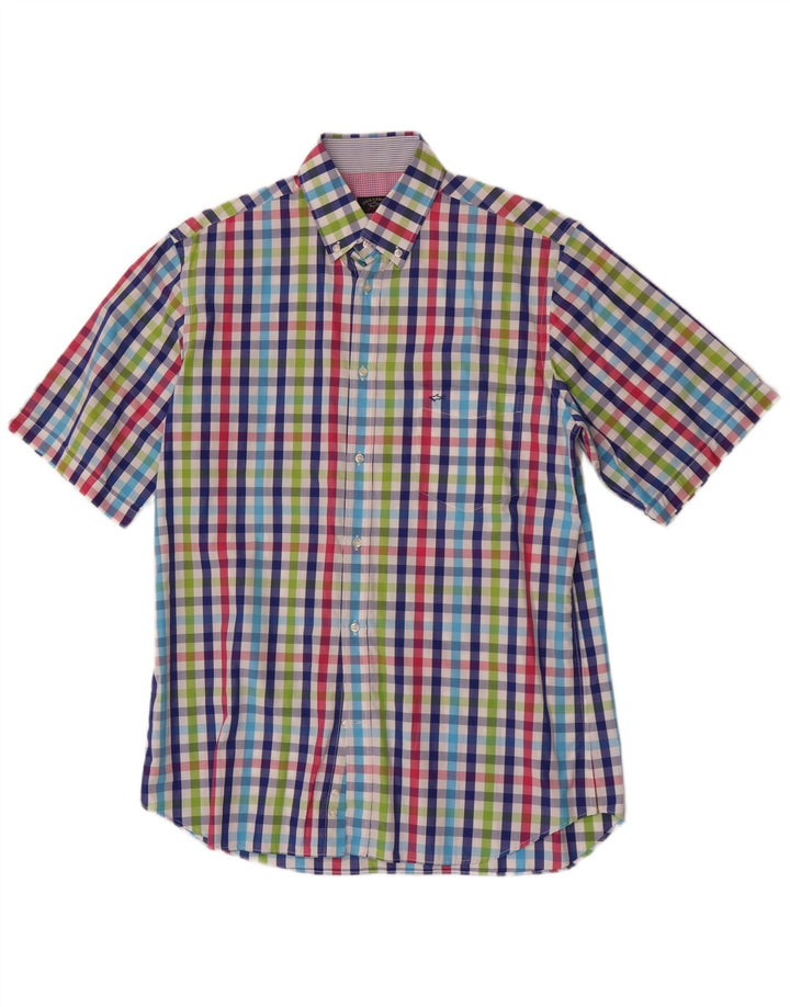 Camisa de manga corta para hombre Paul & Shark Talla 41 Grande Vichy multicolor