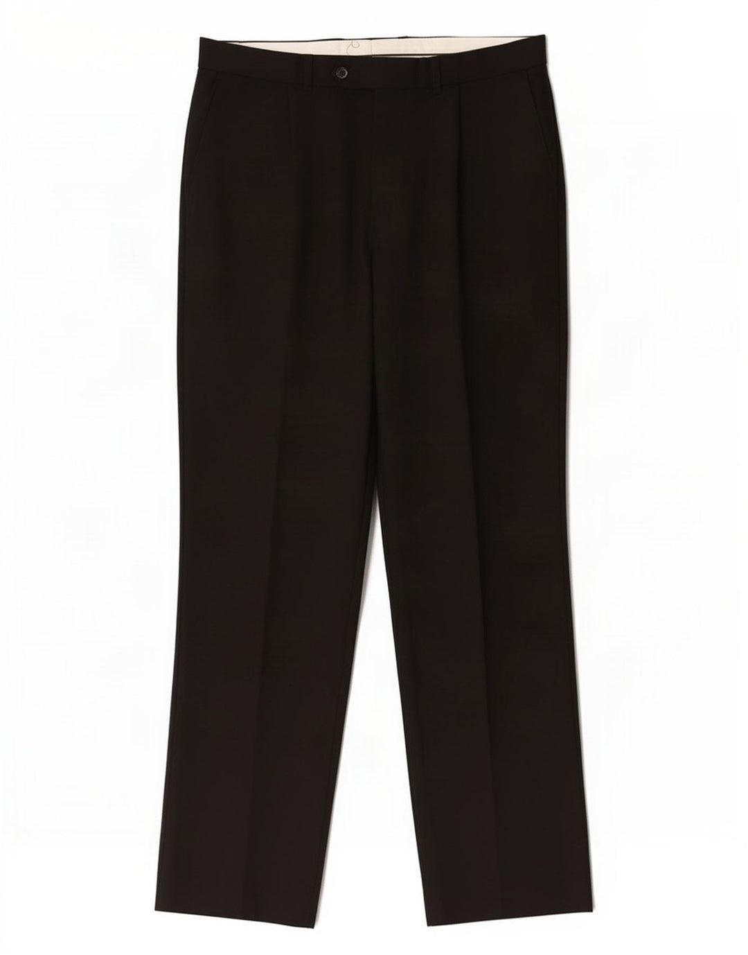 Marks & Spencer Pantalón de traje recto para hombre W34 L31 Poliéster negro