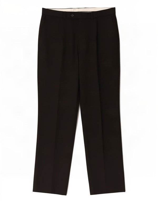 Marks & Spencer Pantalón de traje recto para hombre W34 L31 Poliéster negro
