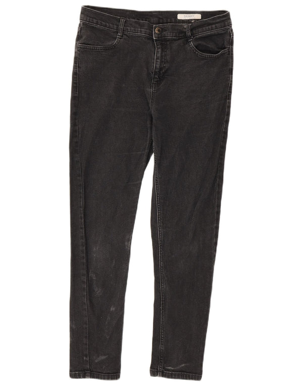 Marks & Spencer Vaqueros pitillo para mujer UK 12 Medium W30 L26 Algodón negro