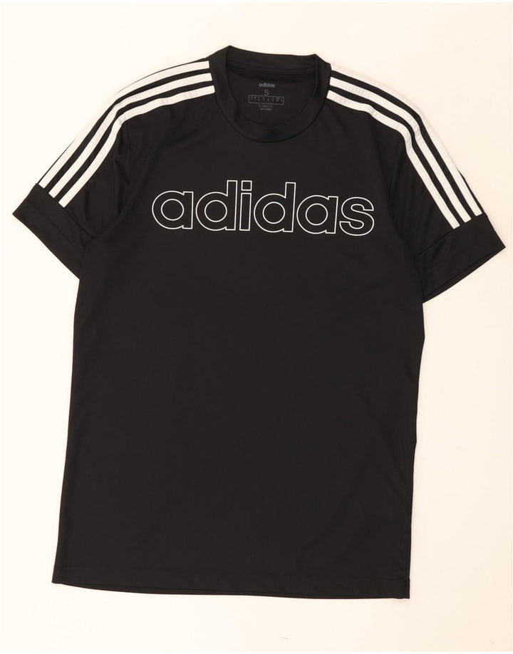 Adidas Mens Climalite Graphic Camiseta Top Pequeño Negro Poliéster