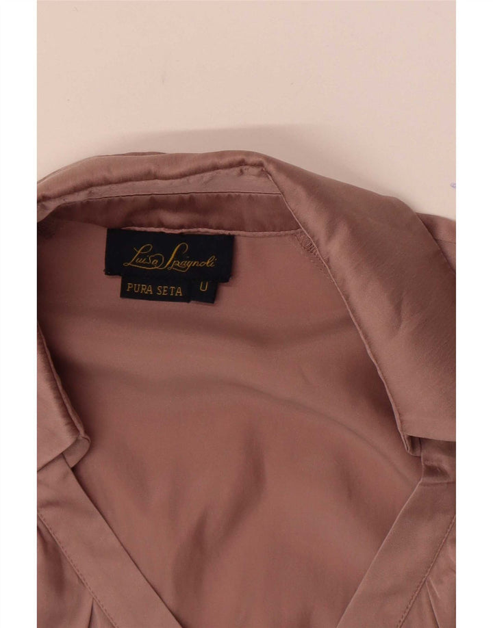 Luisa Spagnoli Blusa Camisera Mujer Talla Única Seda Rosa