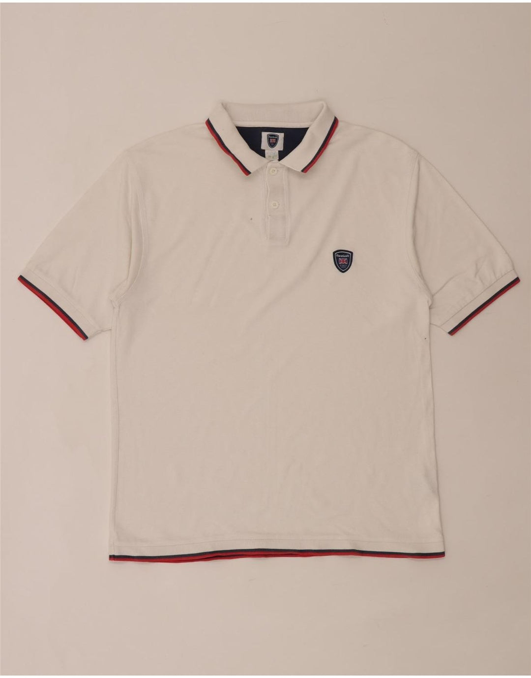 Polo Reebok Hombre Grande Blanco Algodón