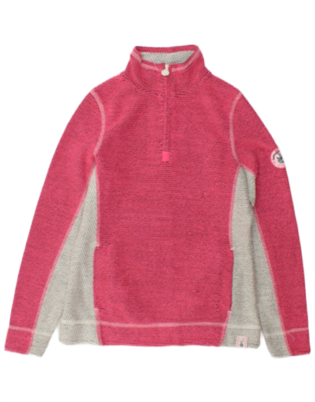 Weird Fish Sudadera gráfica para mujer Jumper UK 8 Small Pink Colourblock
