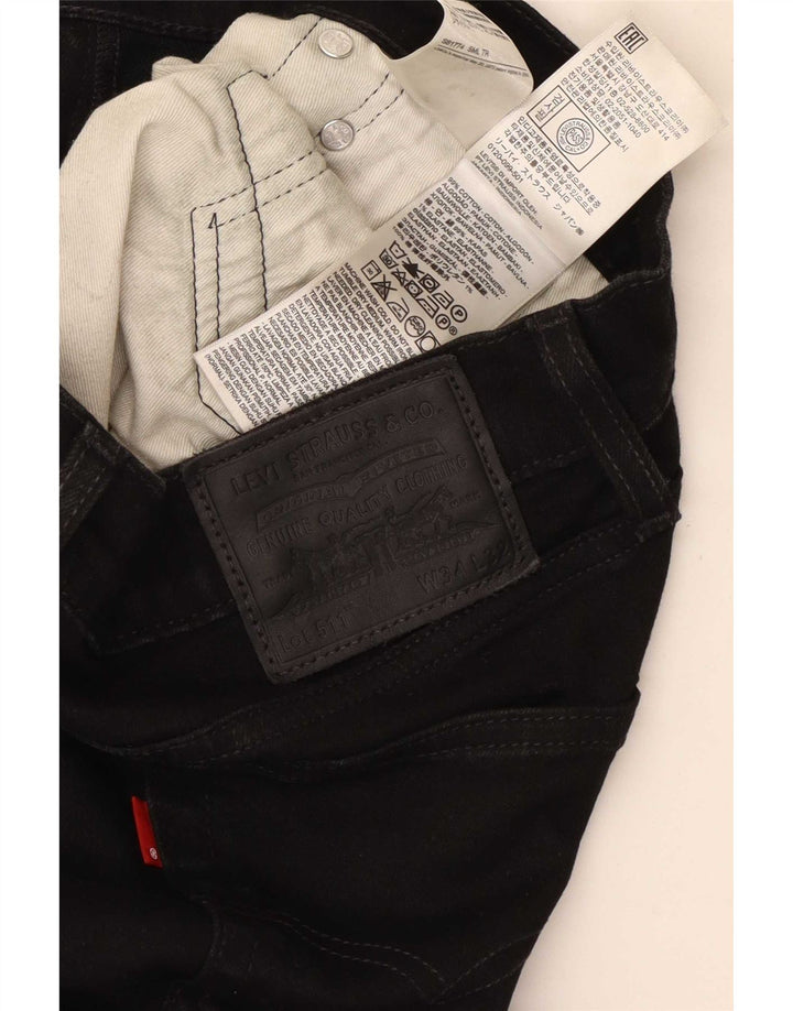 Levi's Mens 511 Slim Jeans W34 L32 Algodón negro