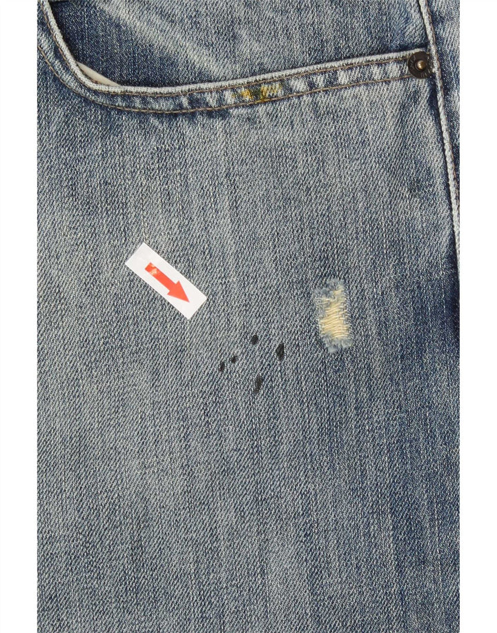 Armani Jeans rectos desgastados para hombre W36 L30 Algodón azul