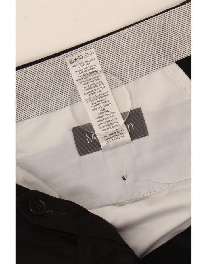 Marks & Spencer Pantalón chino recto para hombre W36 L31 Poliéster negro