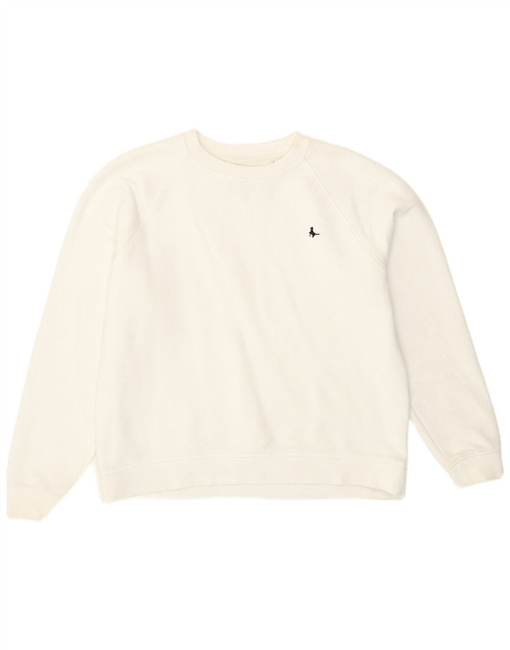 Jack Wills - Sudadera para mujer, talla 40, talla grande, algodón blanco