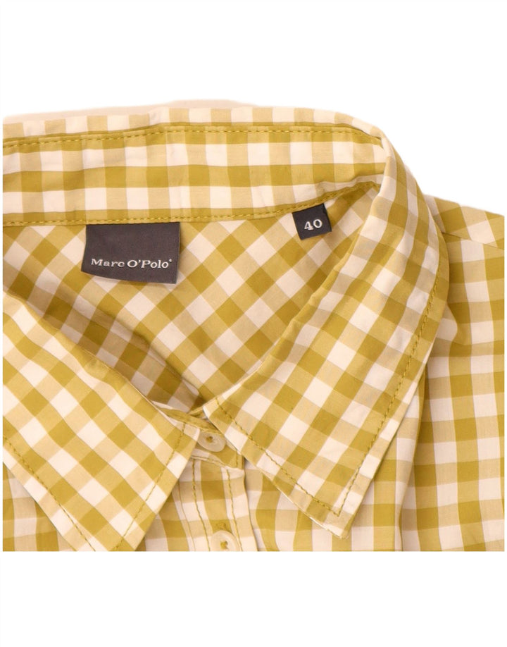 MARC O'POLO Camisa extragrande para mujer IT 40 Algodón a cuadros verde pequeño