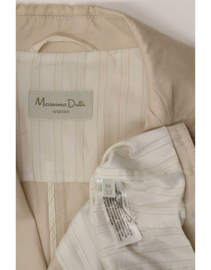 Chaqueta tipo blazer de 2 botones Massimo Dutti para mujer UK 42 Algodón beige mediano