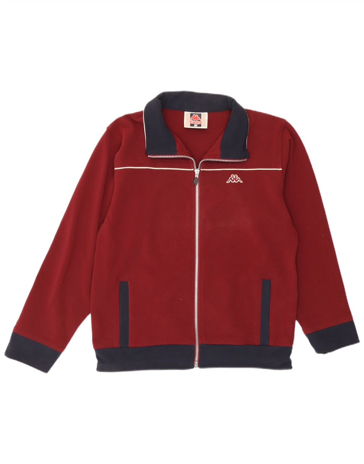 Kappa Hombre Chándal Top Jacket Medium Borgoña Colorblock Poliéster