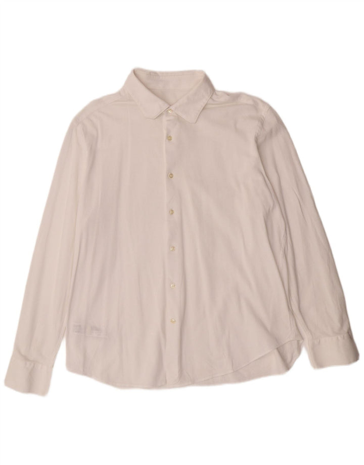 Camisa Hombre Massimo Dutti 2XL Blanco Algodón