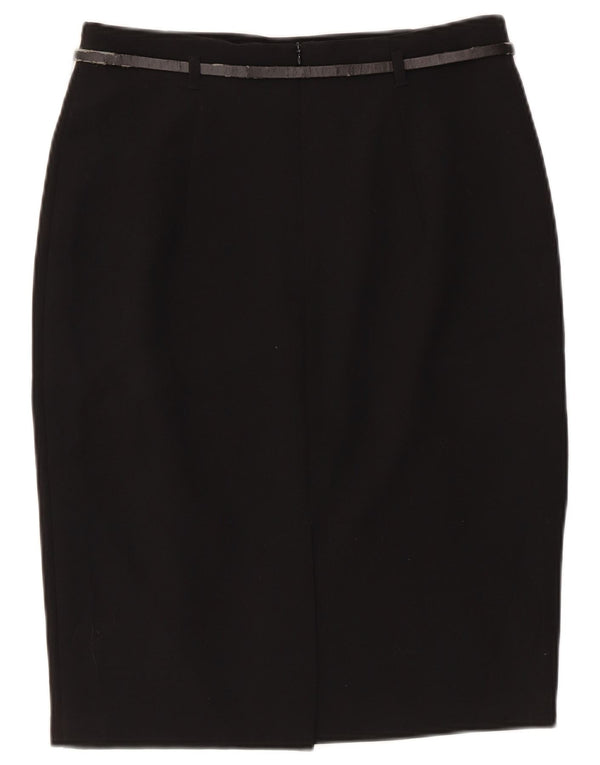 Marks & Spencer Falda lápiz para mujer UK 10 Small W28 Poliéster negro