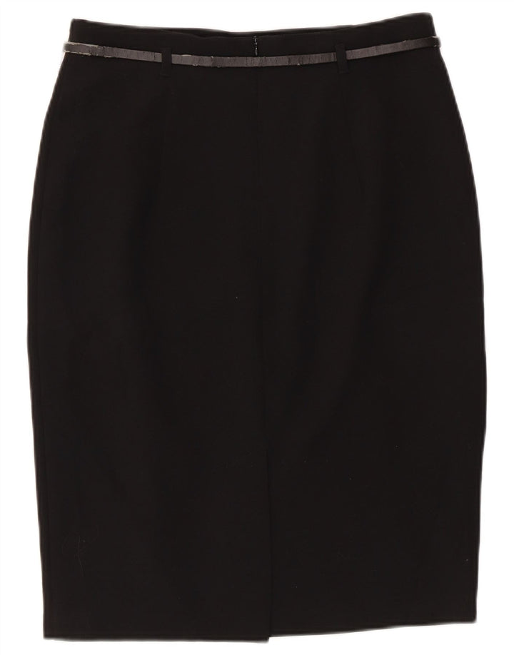 Marks & Spencer Falda lápiz para mujer UK 10 Small W28 Poliéster negro