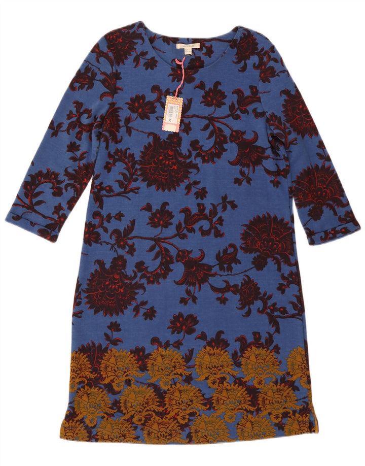 WHITE STUFF Vestido tubo de manga 3/4 para mujer UK 42 Azul medio Floral