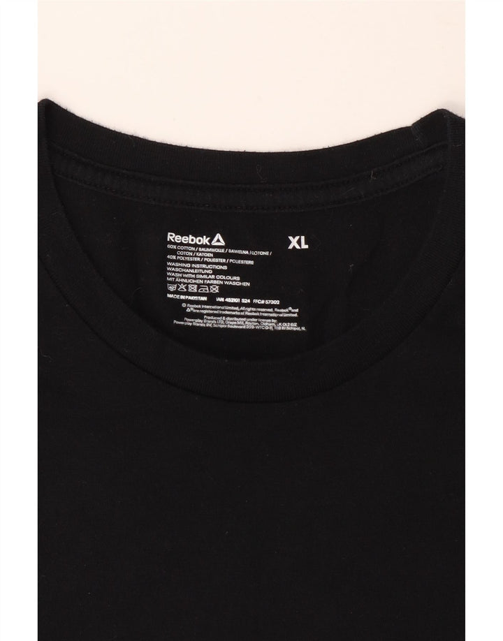 REEBOK Camiseta Hombre Top XL Algodón Negro