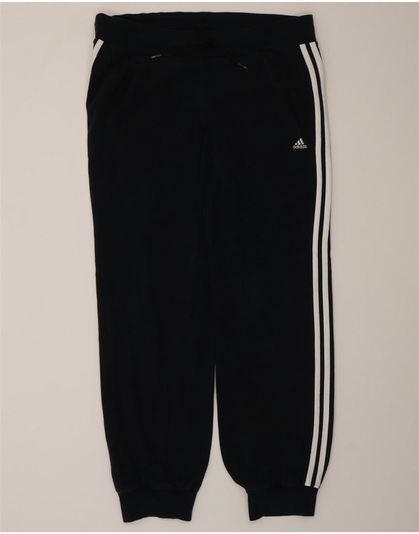 Adidas Mujer Chándal Pantalones Joggers UK 12 Medio Azul Marino Algodón