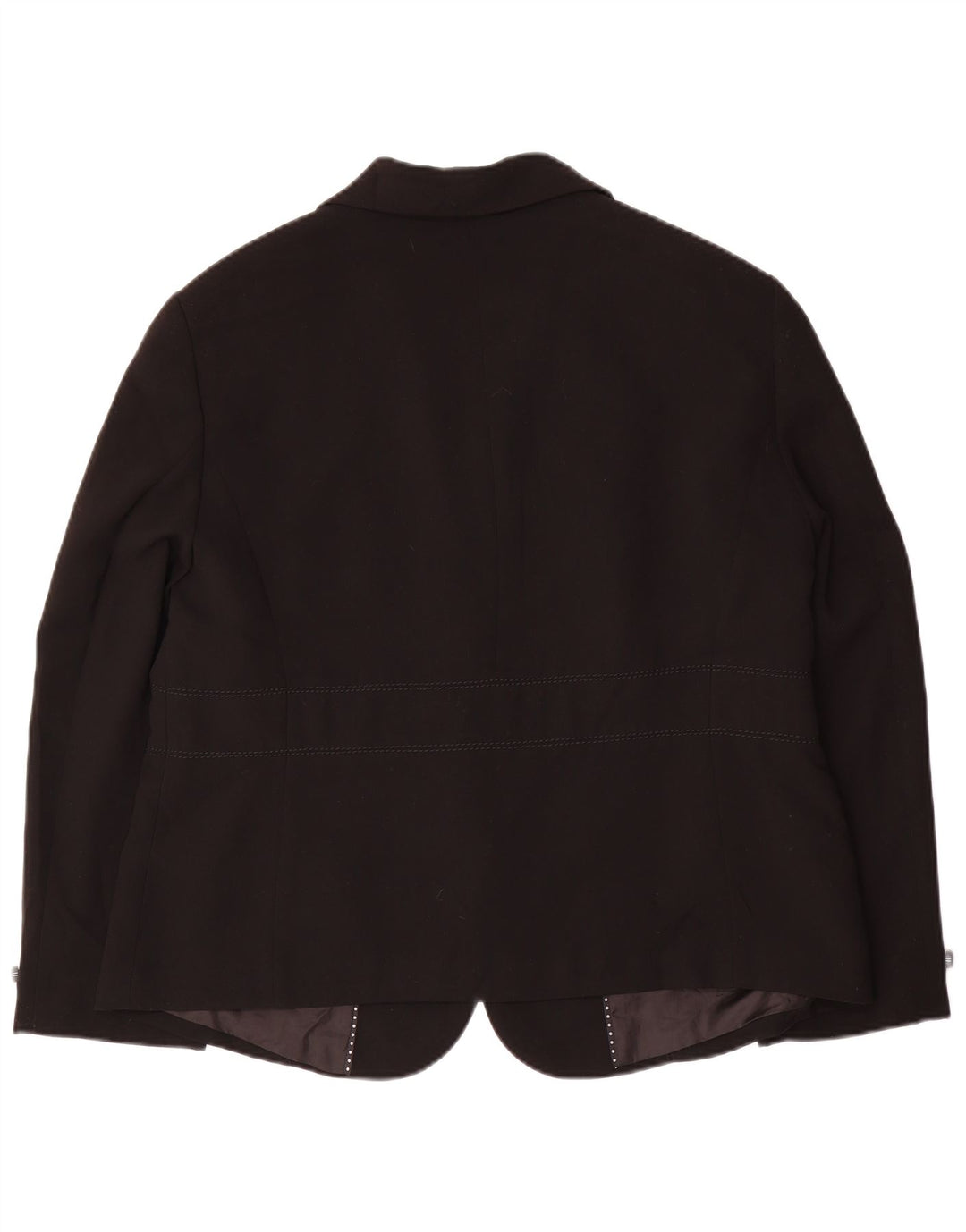 Marks & Spencer Chaqueta tipo blazer de 3 botones para mujer UK 20 2XL Poliéster negro