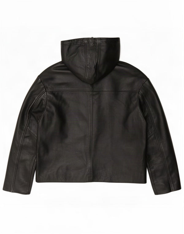 Chaqueta de cuero con capucha para mujer Selected Femme EU 38 Medium Black