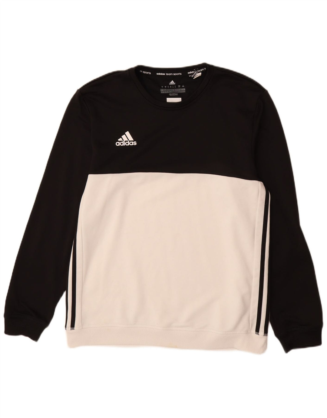 ADIDAS Hombre Climalite Sudadera Jumper Grande Blanco Colorblock Poliéster