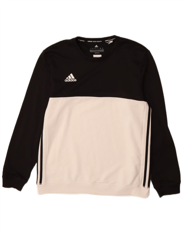 ADIDAS Hombre Climalite Sudadera Jumper Grande Blanco Colorblock Poliéster