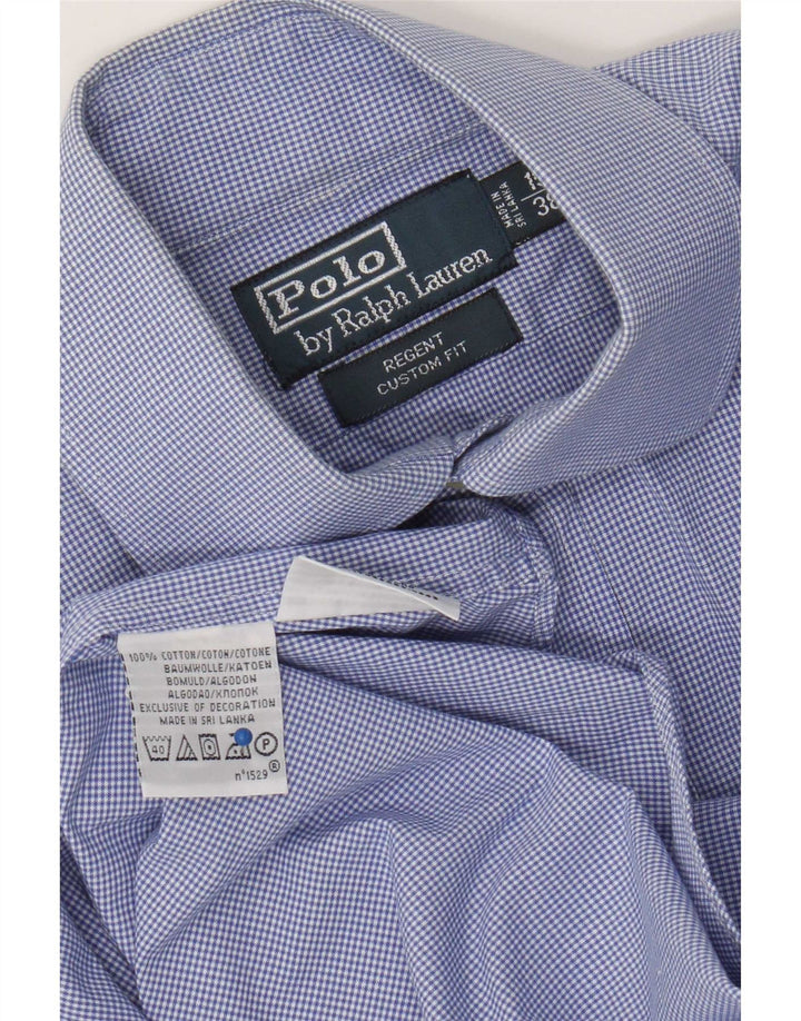 Polo Ralph Lauren Camisa Regent para hombre Talla 38 15 Cuadros azules medianos