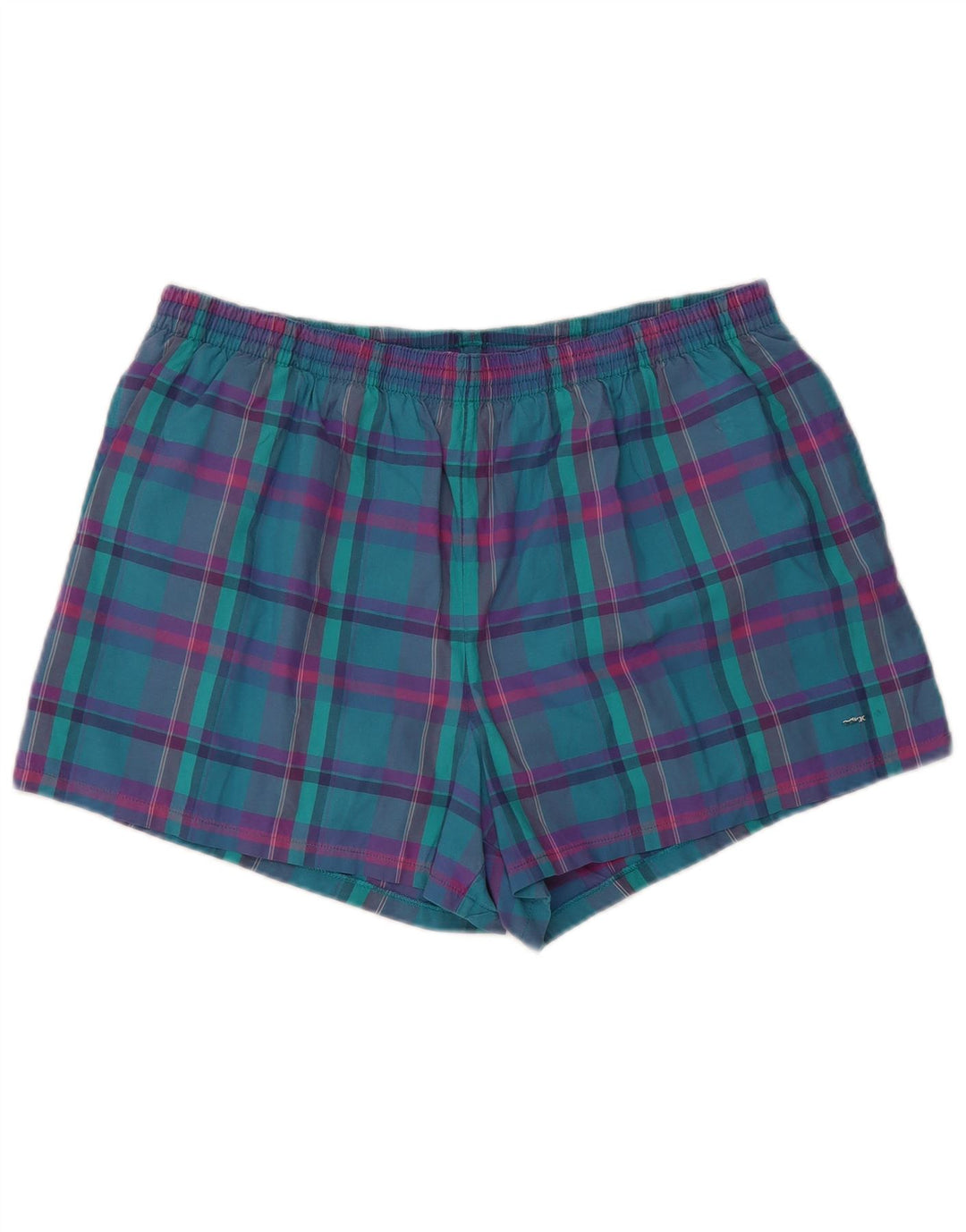 Adidas Hombre Bañador Corto Grande W36 L3 Turquesa Cuadros Retro