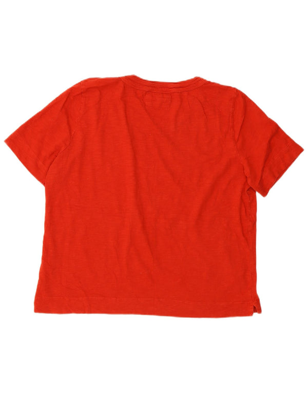 Whistle Camiseta corta para mujer Top UK 44 Grande Algodón rojo