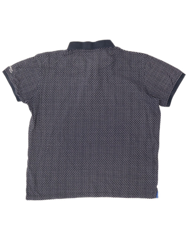 Harmont & Blaine Polo para hombre 2XL Azul marino Algodón geométrico