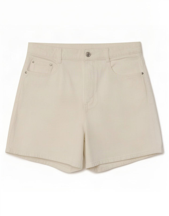 Zara Mujer Shorts Vaqueros EU 40 Medium W30 Blanco