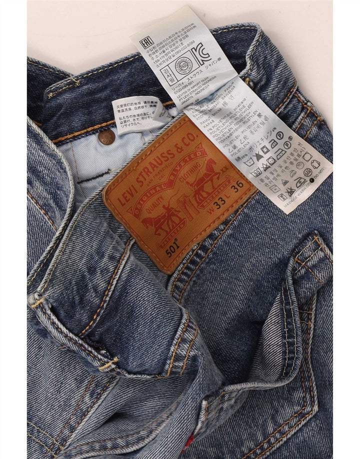 Levi's Hombre 501 Vaqueros Rectos W33 L30 Algodón Azul
