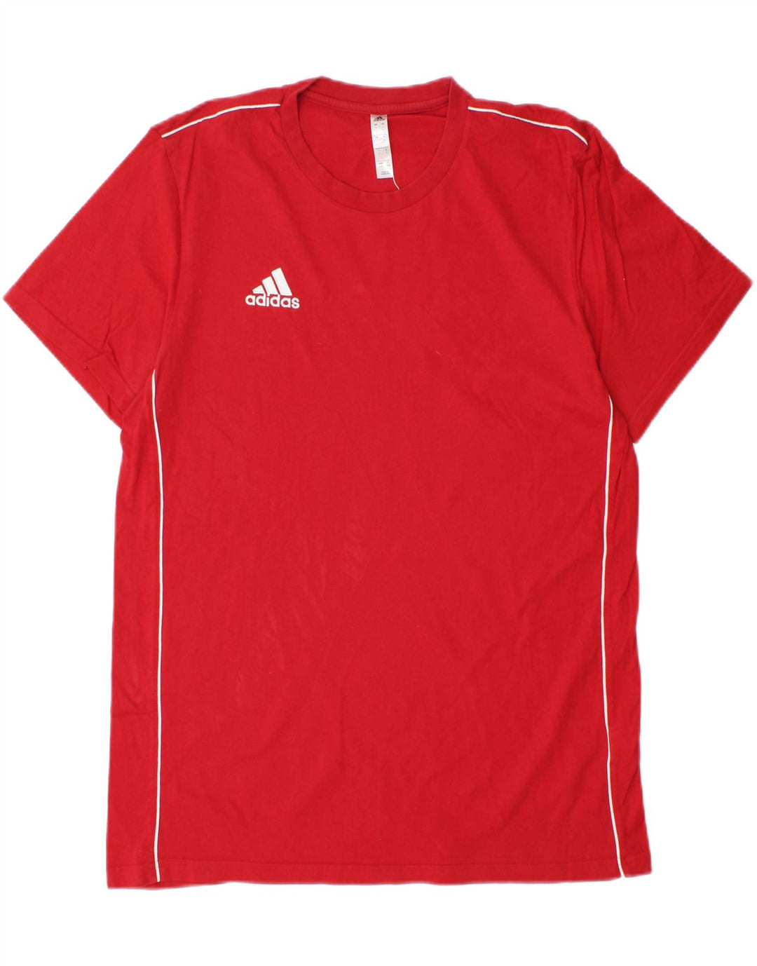 ADIDAS Mens T-Shirt Top Large Red Cotton Vintage Adidas and Second-Hand Adidas from Messina Hembry 