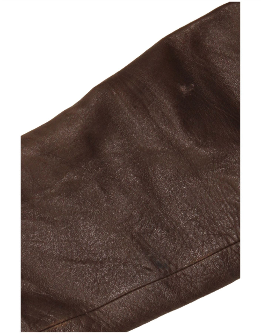 VINTAGE Chaqueta de cuero para mujer Reino Unido 14 Marrón medio Argyle/Diamond Leather