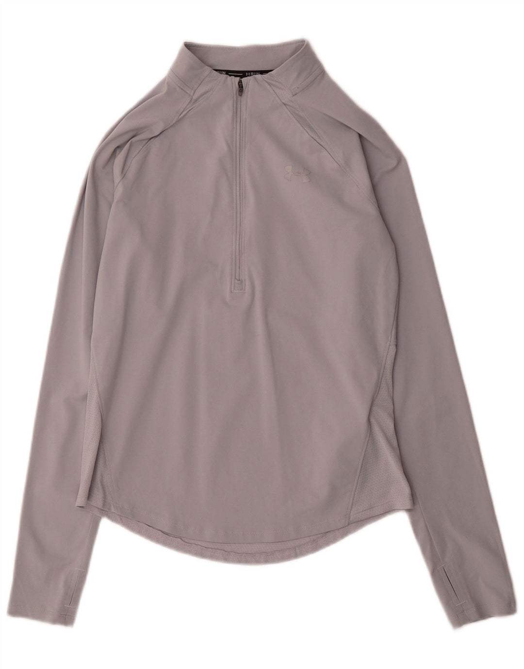 Under Armour Mujer Heat Gear Jersey Chándal Top UK 10 Small Gris