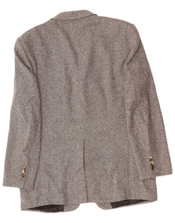 KARL LAGERFELD Chaqueta tipo blazer de 3 botones para hombre UK 40 Large Grey Wool