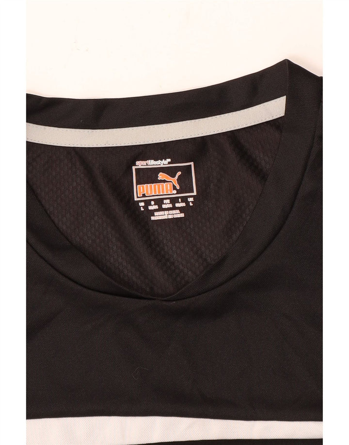 Puma Camiseta para hombre Top Large Black Colorblock