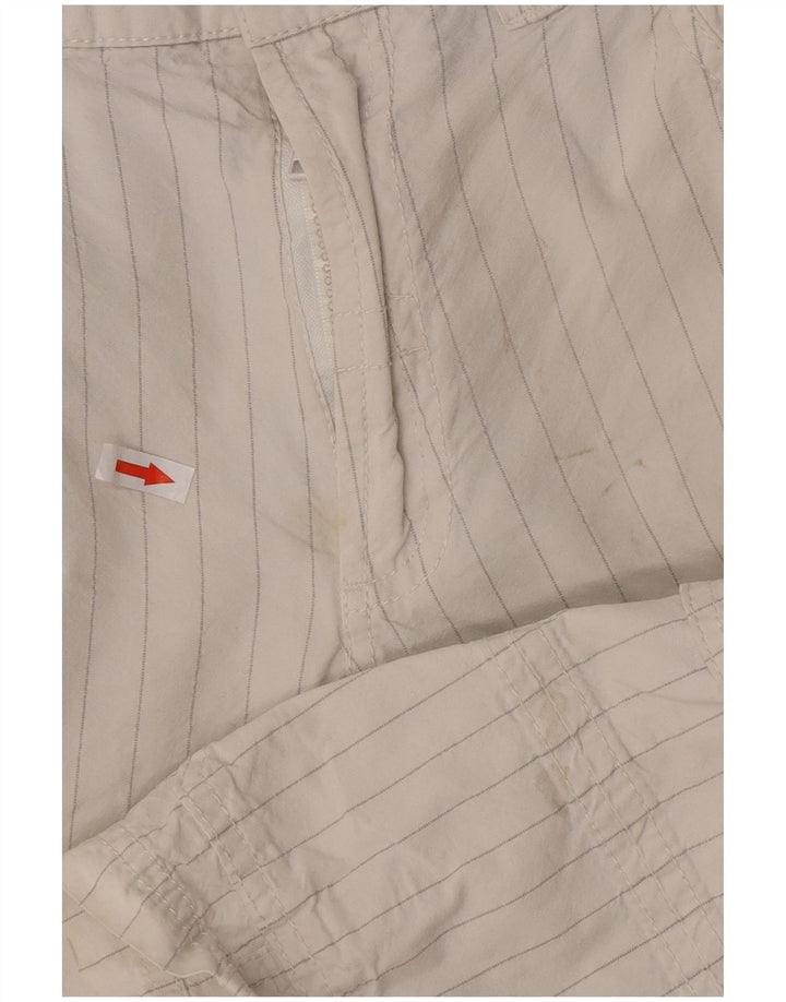 Guess Shorts Cargo Hombre W31 Algodón A Rayas Blanco Mediano