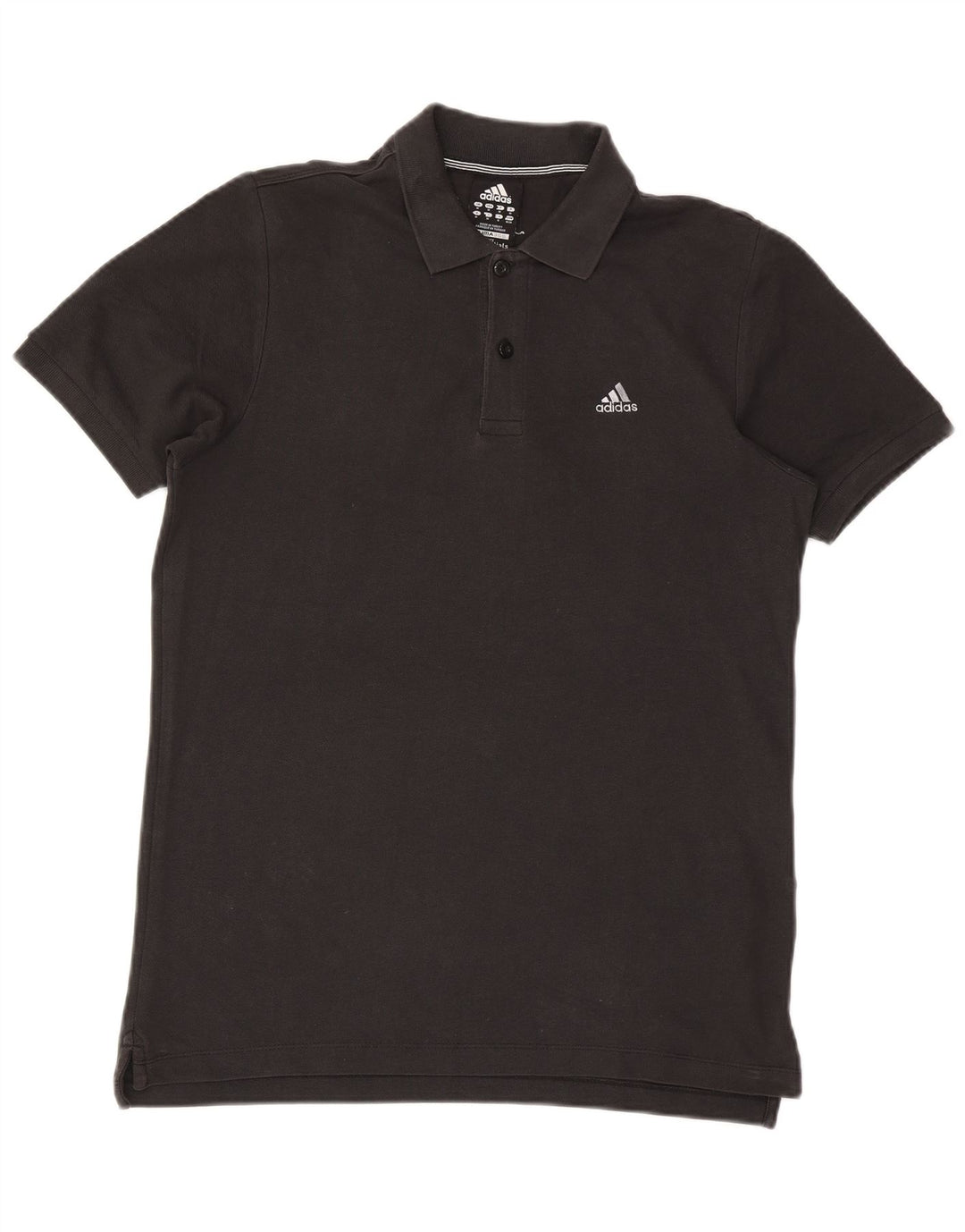 Adidas Mens Clima 365 Polo Camisa Mediana Negro Algodón