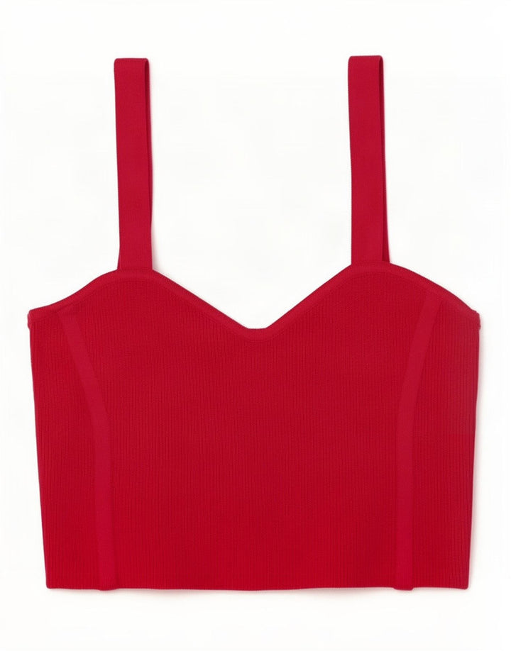 Zara Top corto de punto para mujer UK 42 Nylon rosa mediano