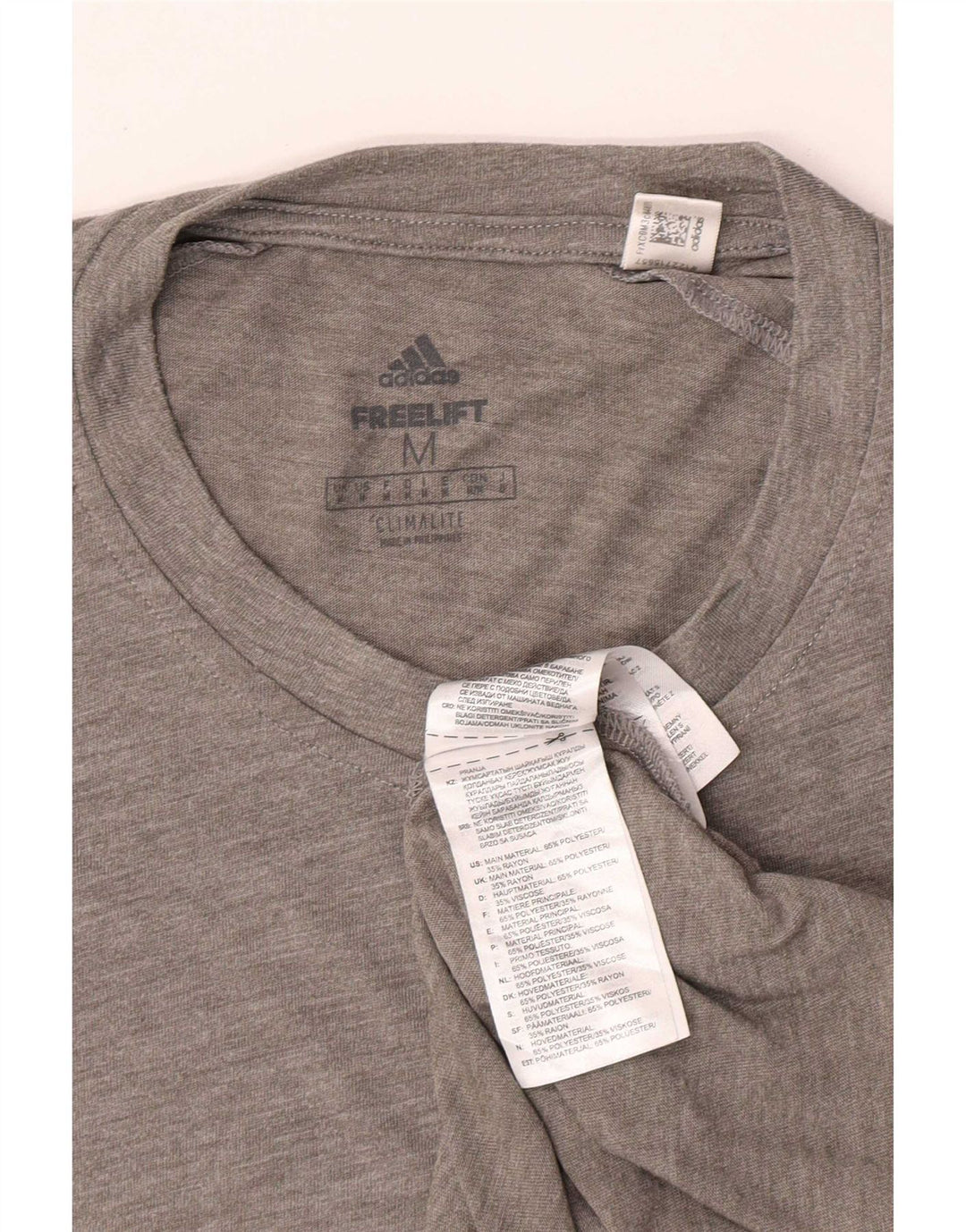 Adidas Hombre Climalite Camiseta Top Poliéster Gris Medio