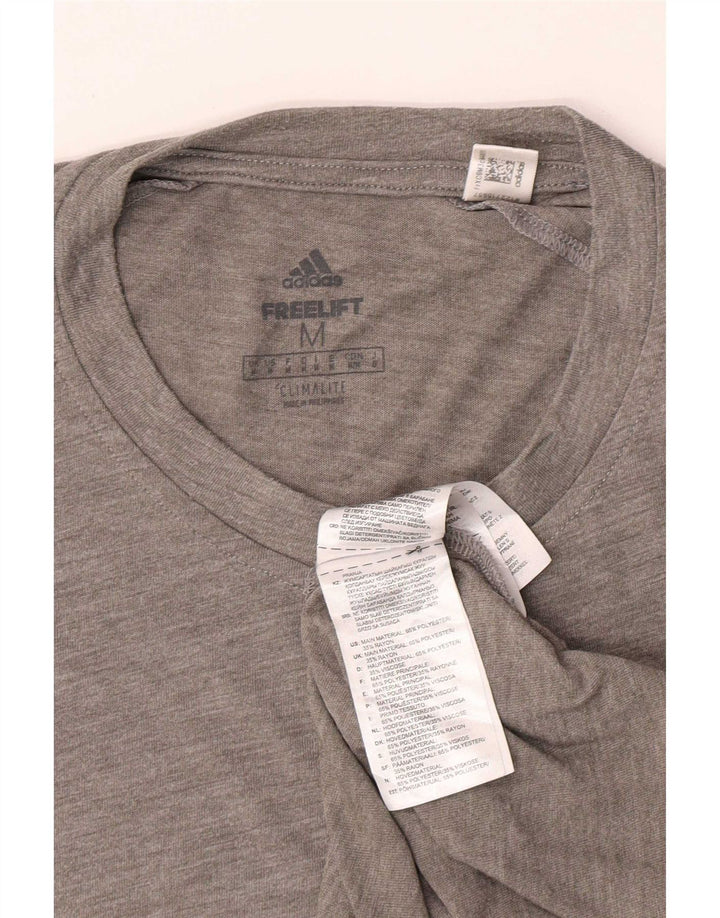 Adidas Hombre Climalite Camiseta Top Poliéster Gris Medio