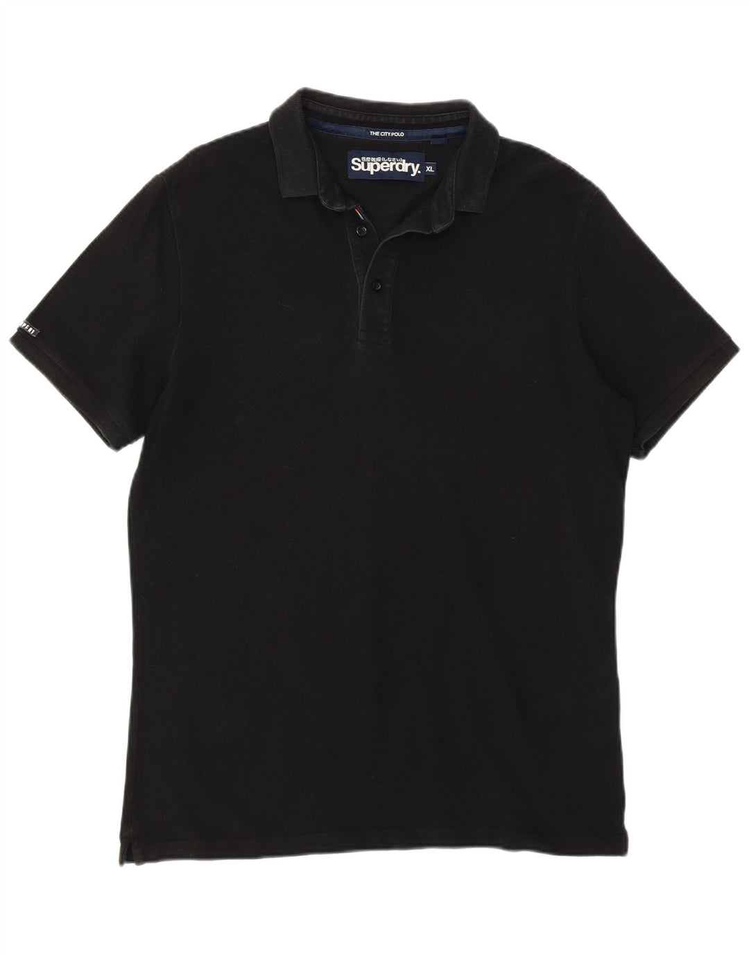 SUPERDRY Polo Hombre XL Algodón Negro